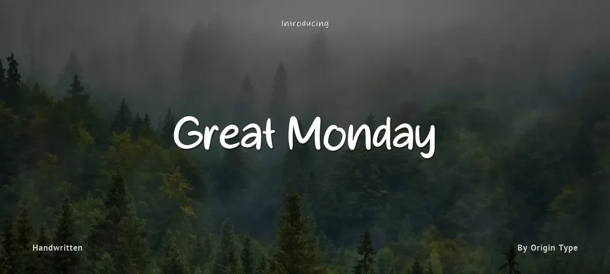 Great Monday font preview