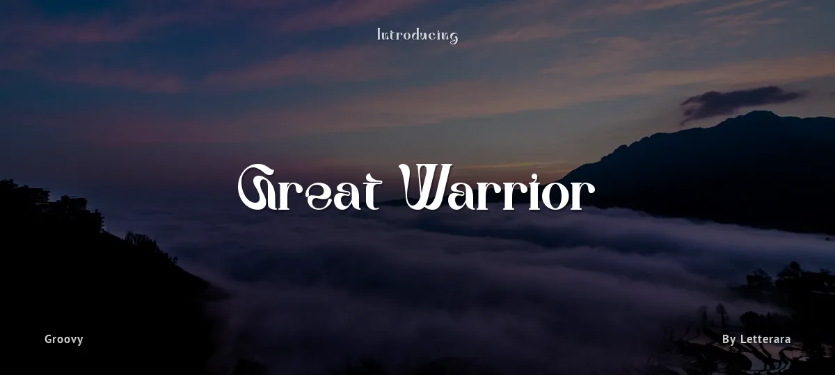 Great Warrior font preview