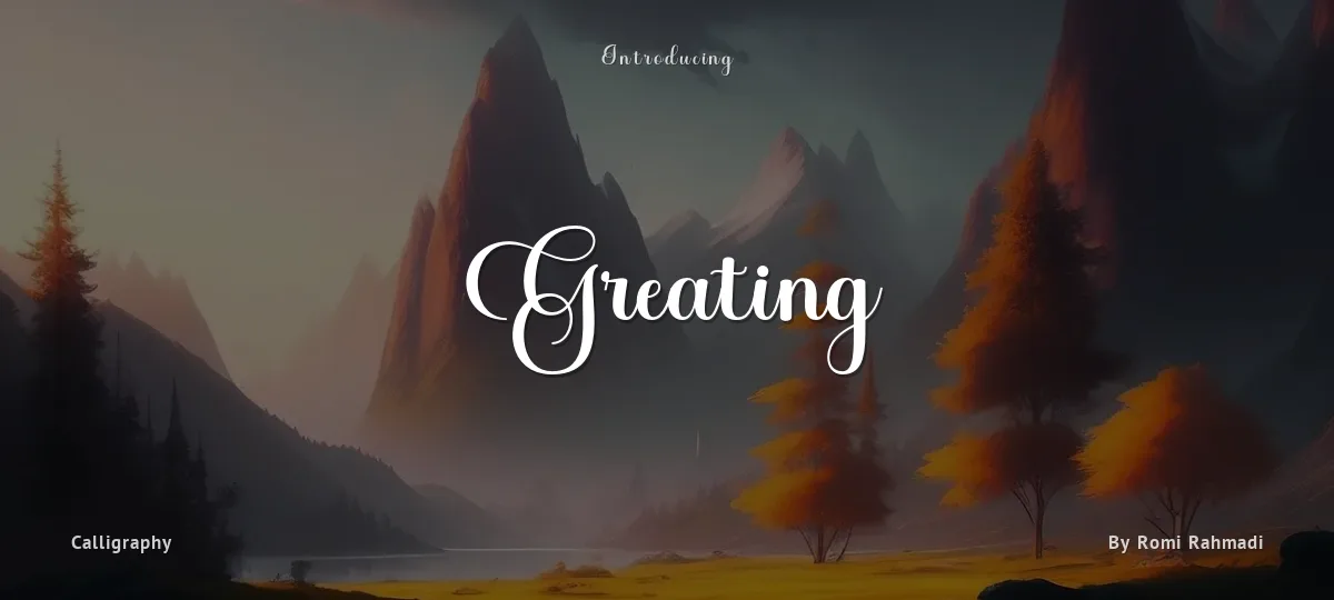 Greating font preview
