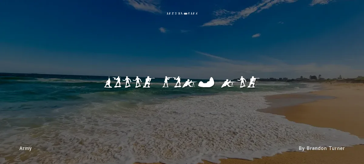 Green Army Men font preview