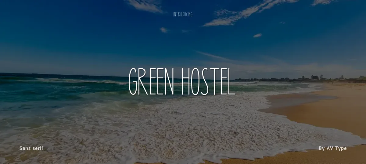 Green Hostel font preview