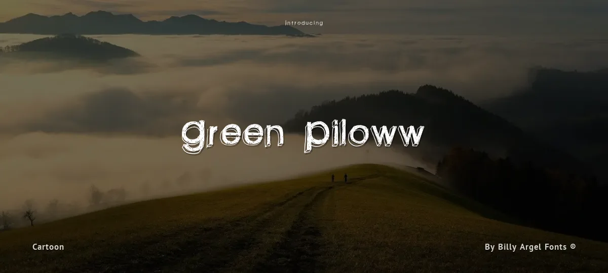Green Piloww font preview