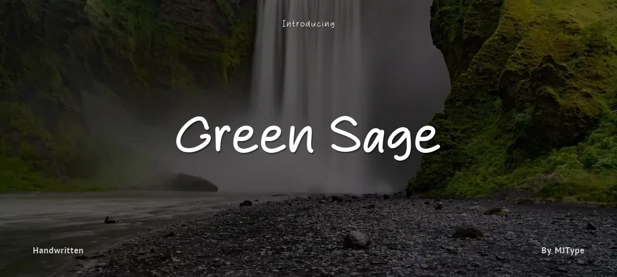 Green Sage font preview