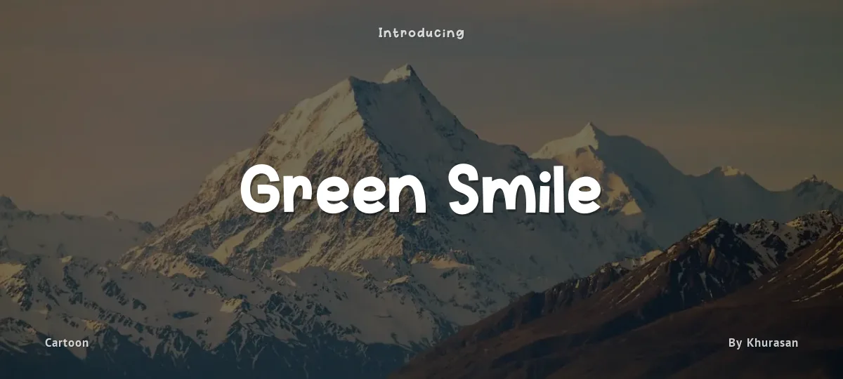 Green Smile font preview