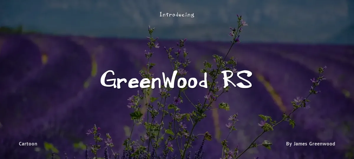 GreenWood RS font preview