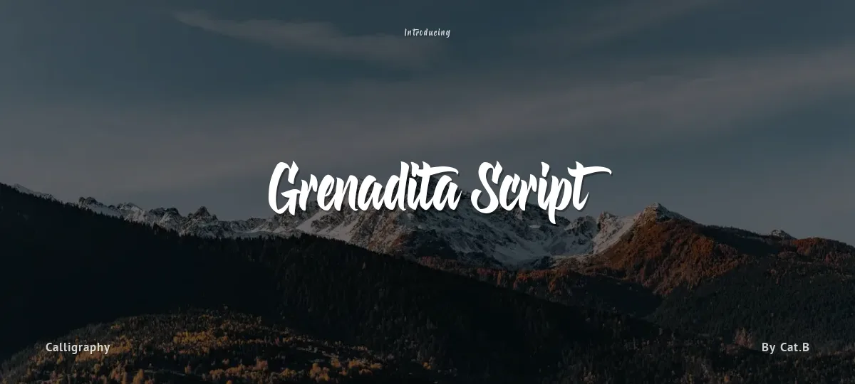 Grenadita Script font preview