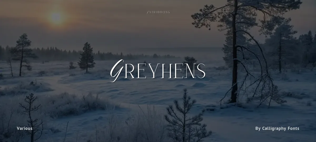 Greyhens font preview