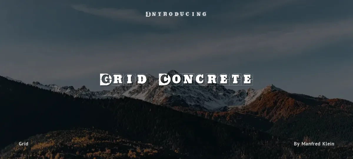 Grid Concrete font preview