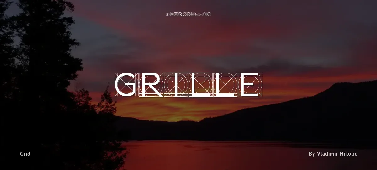 Grille font preview