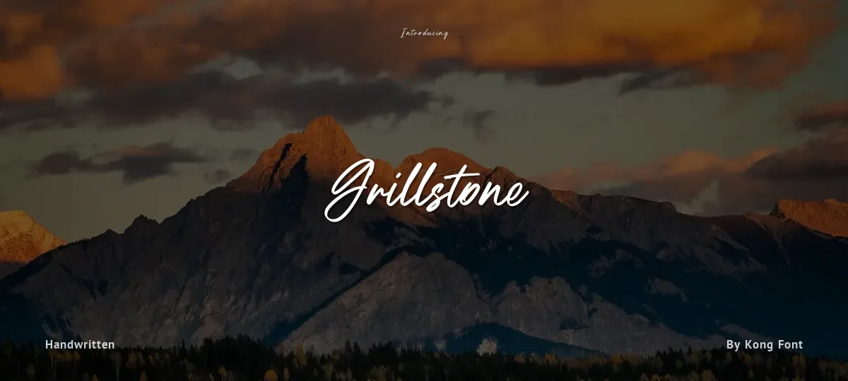 Grillstone font preview