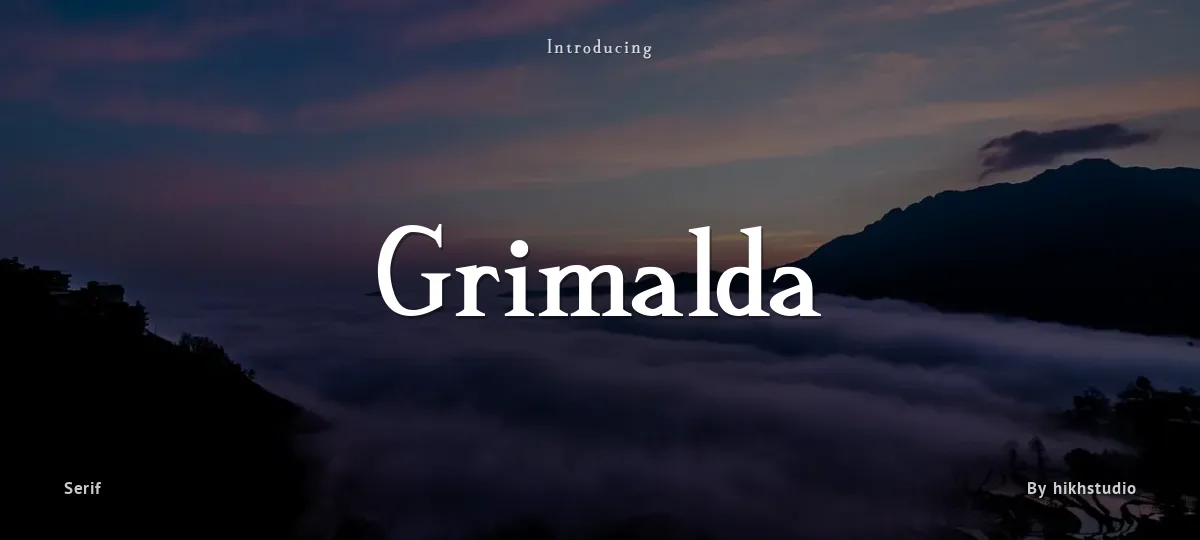 Grimalda font preview