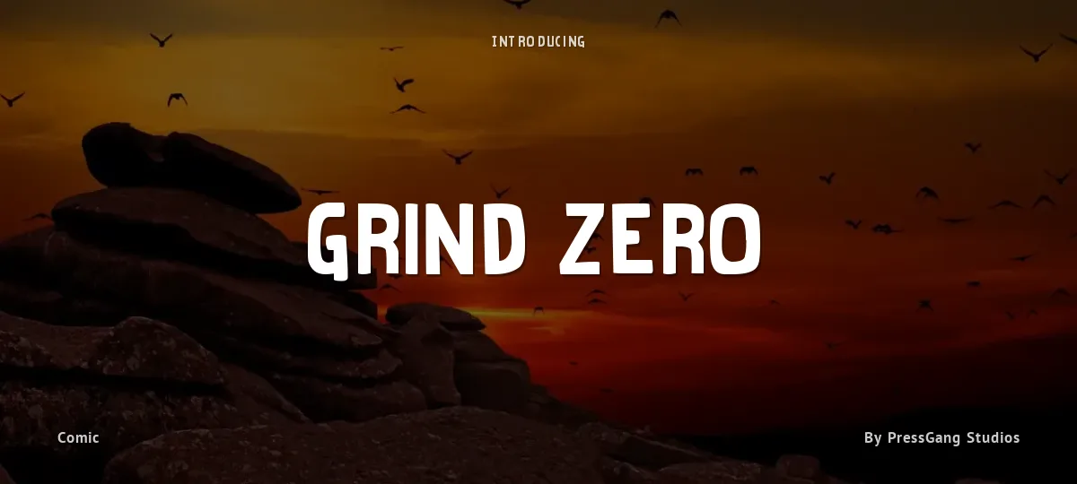 Grind Zero font preview