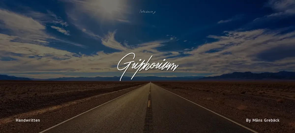Griphorium font preview