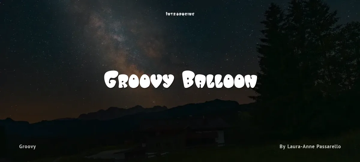 Groovy Balloon font preview