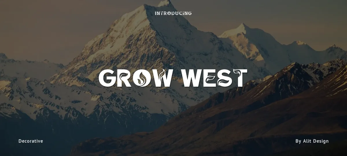 Grow West font preview