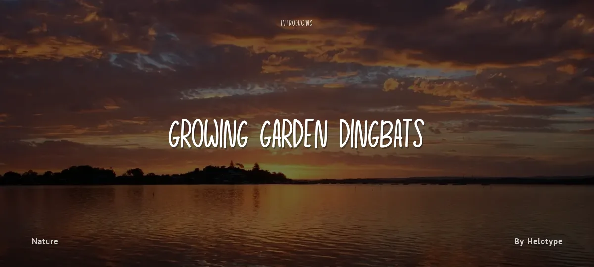 Growing Garden Dingbats font preview