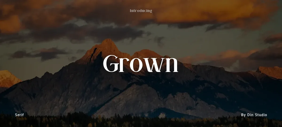 Grown font preview