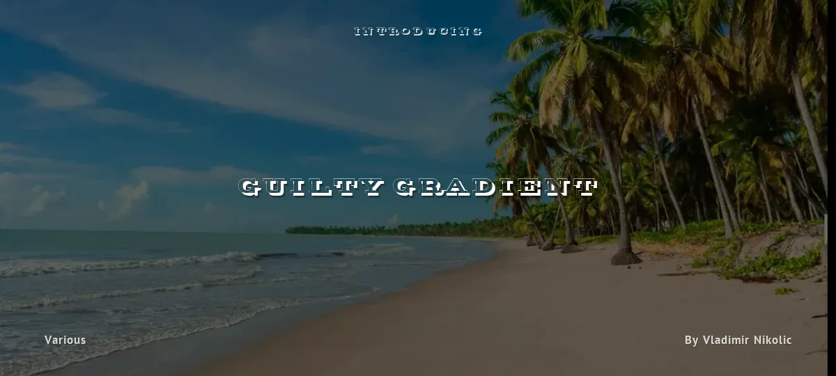 Guilty Gradient font preview