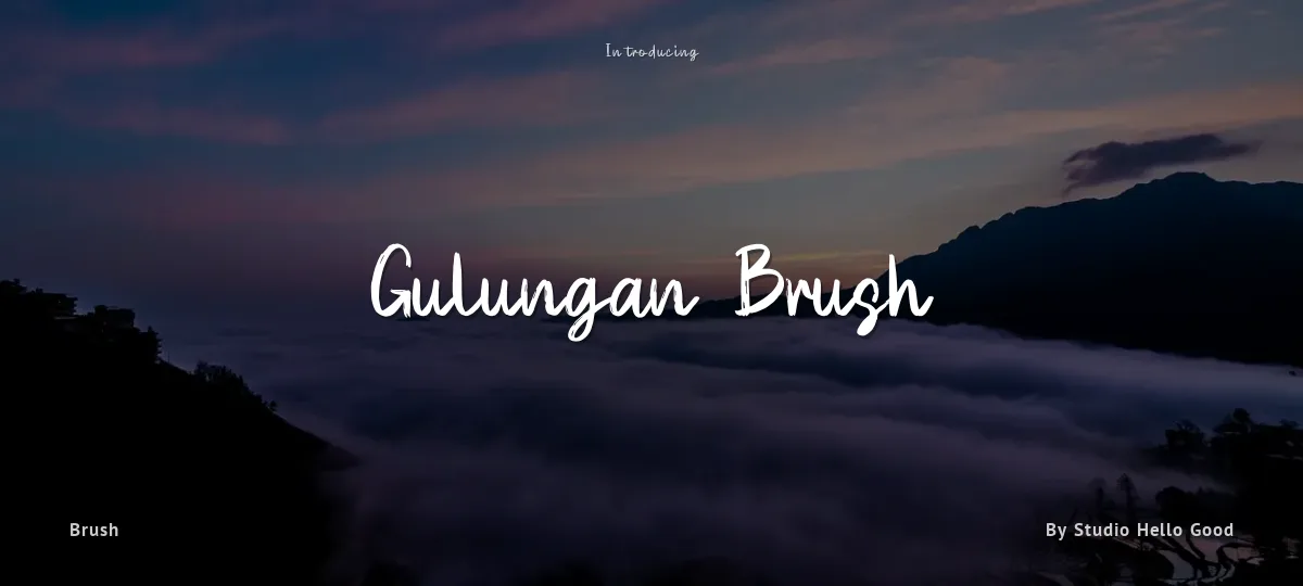 Gulungan Brush font preview