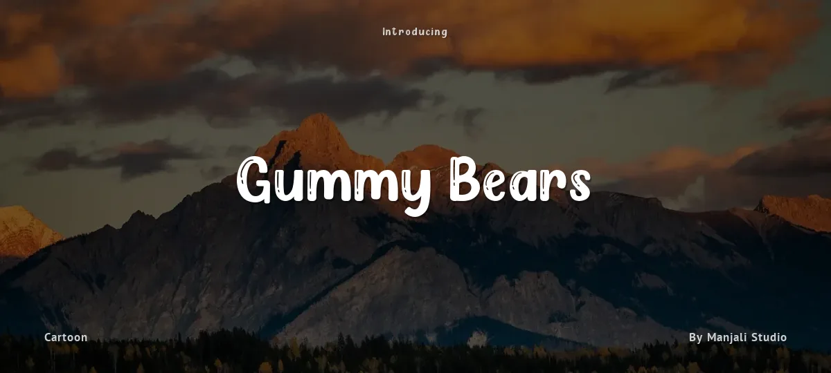 Gummy Bears font preview