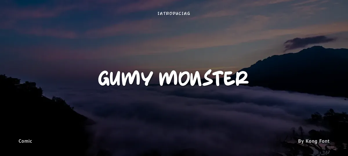 Gumy Monster font preview