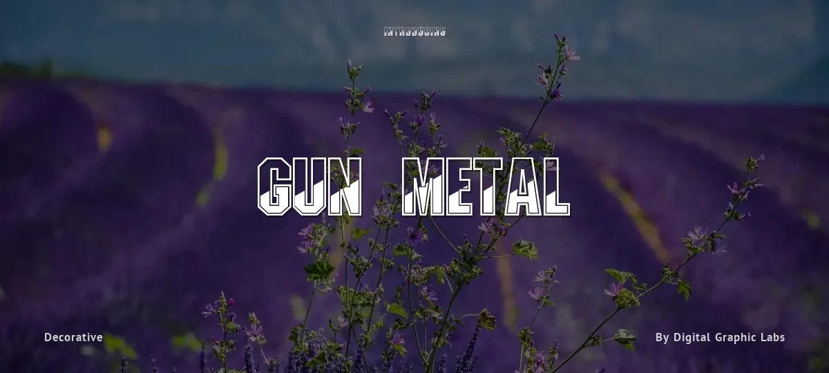 Gun Metal font preview