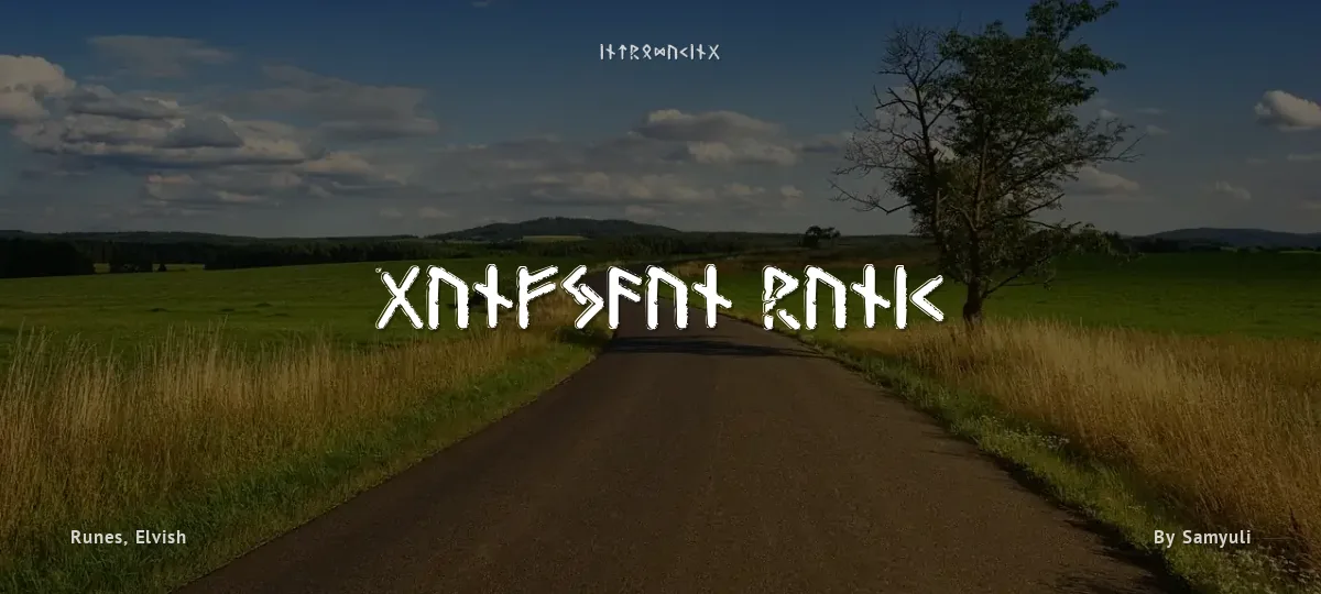 Gunfjaun Runic font preview