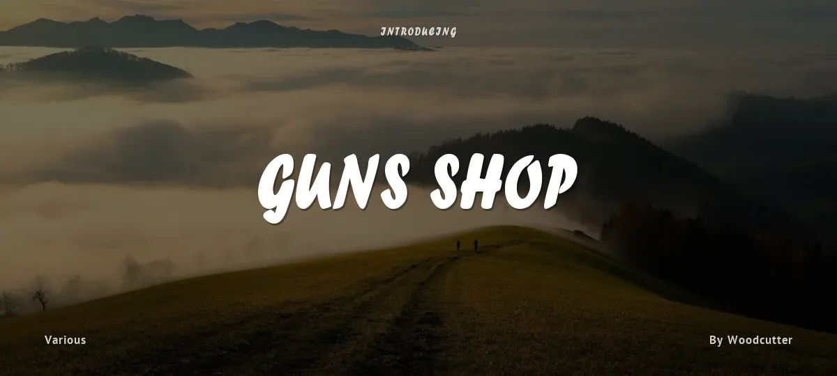 Guns Shop font preview
