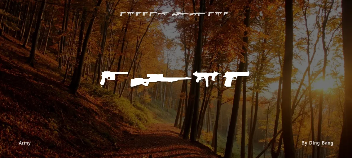 Guns font preview
