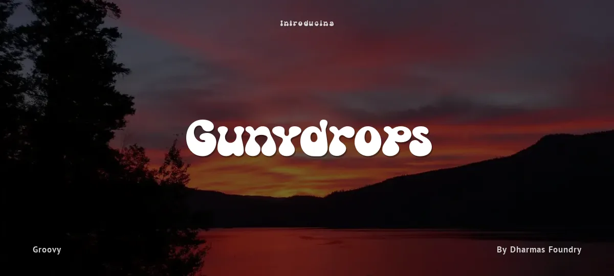 Gunydrops font preview