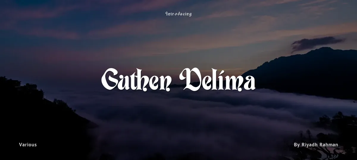 Guthen Delima font preview