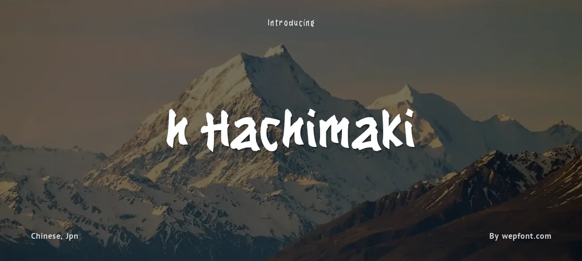 h Hachimaki font preview
