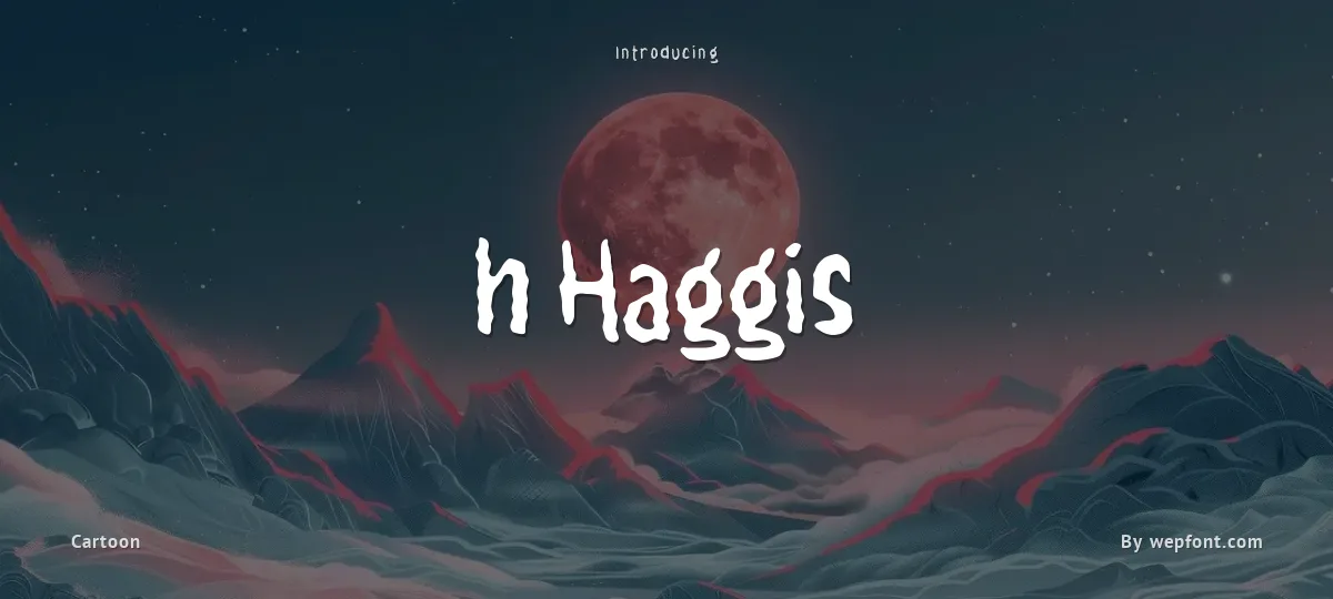 h Haggis font preview