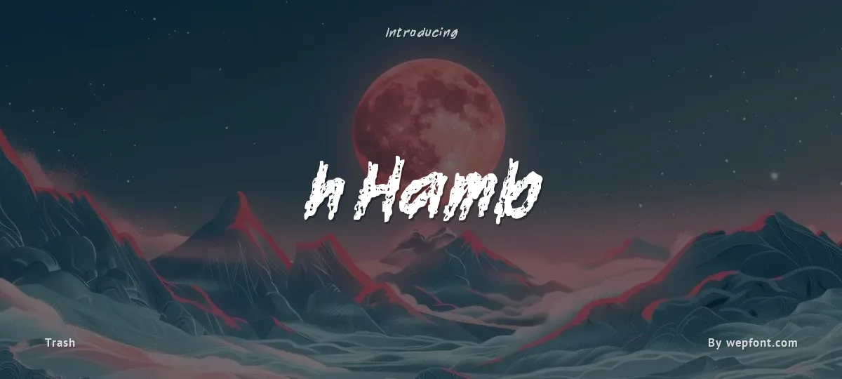 h Hamb font preview