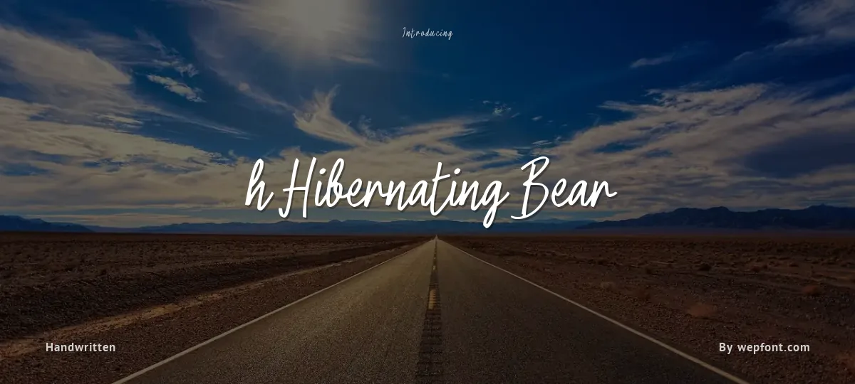 h Hibernating Bear font preview