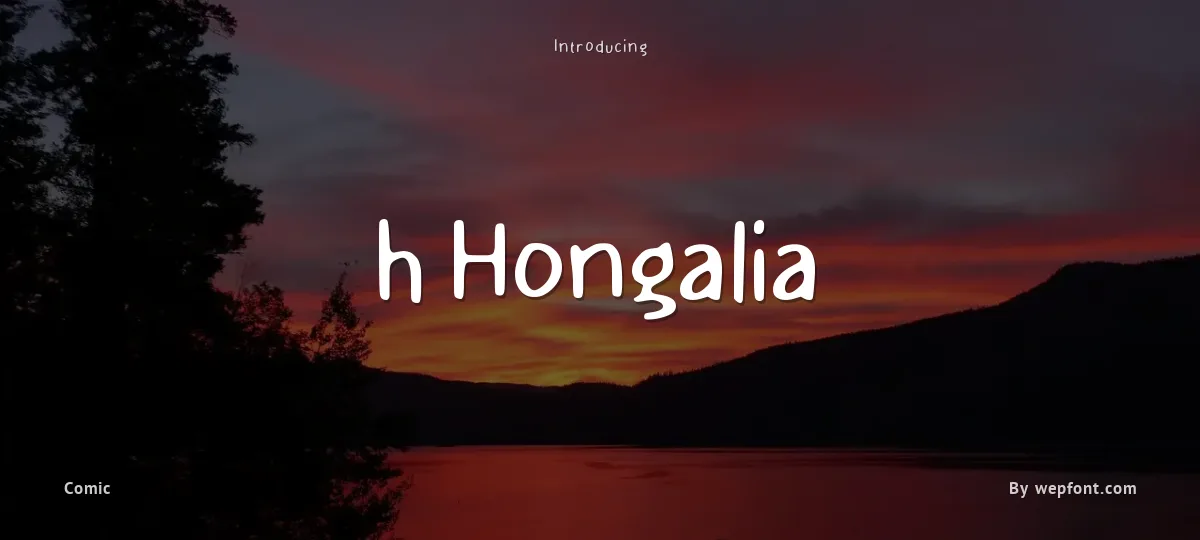 h Hongalia font preview