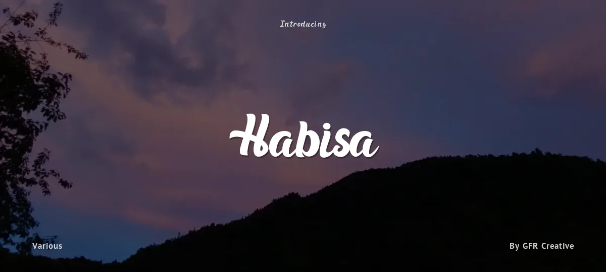 Habisa font preview