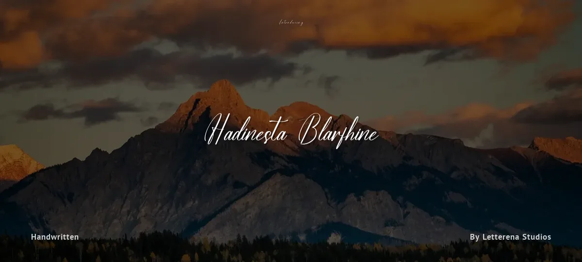 Hadinesta Blarfhine font preview