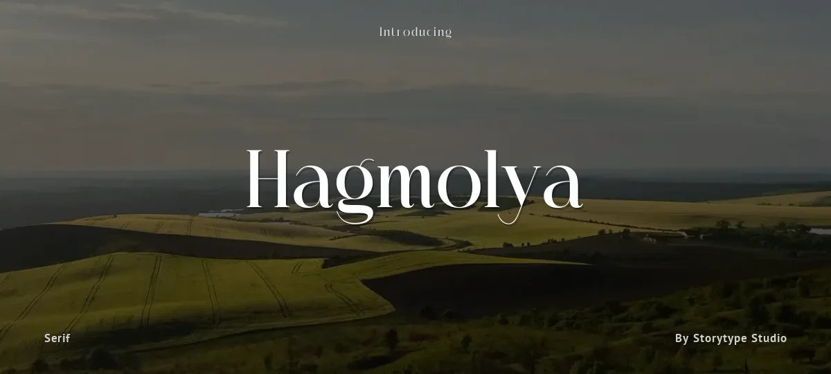 Hagmolya font preview
