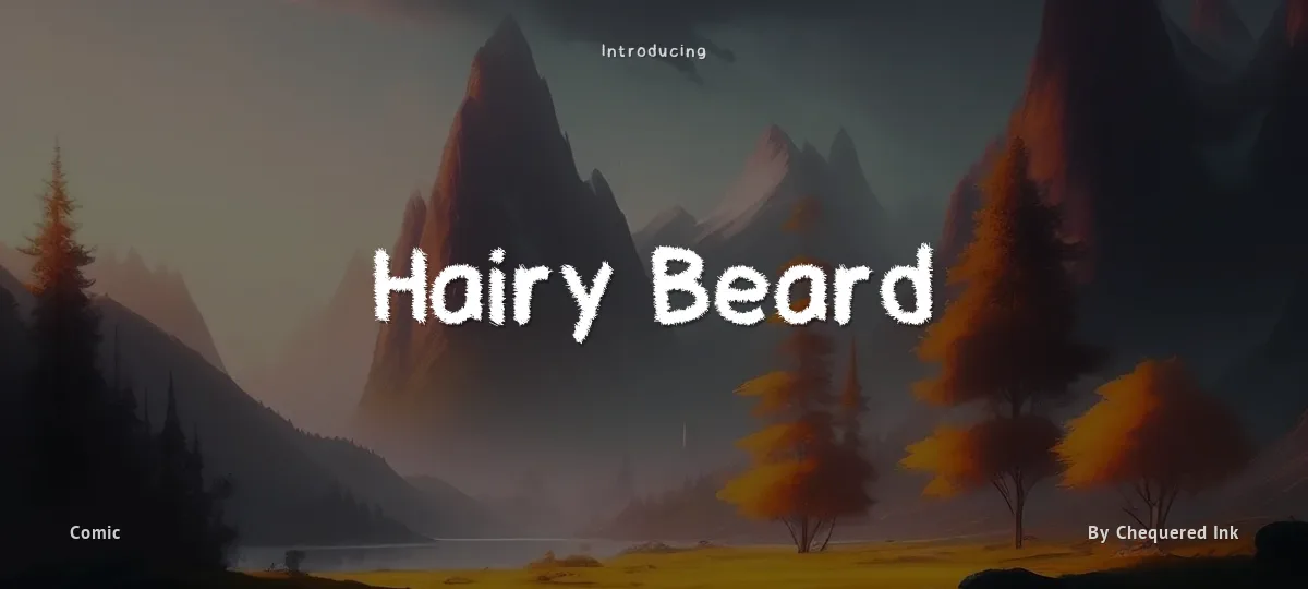 Hairy Beard font preview