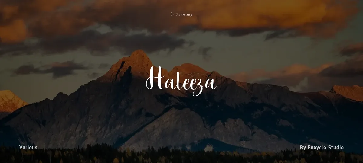 Haleeza font preview