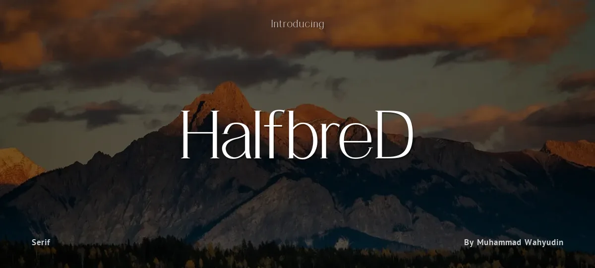 HalfbreD font preview