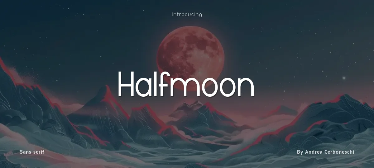 Halfmoon font preview