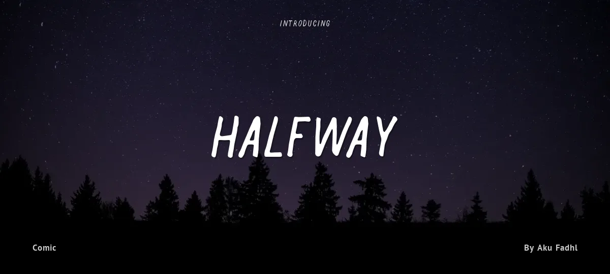 Halfway font preview
