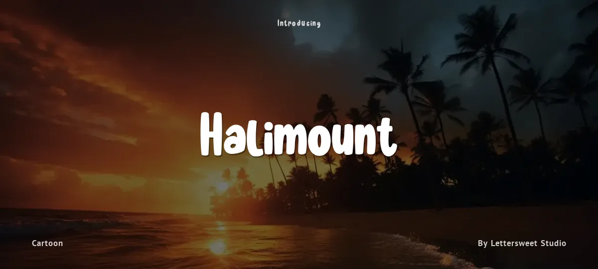 Halimount font preview