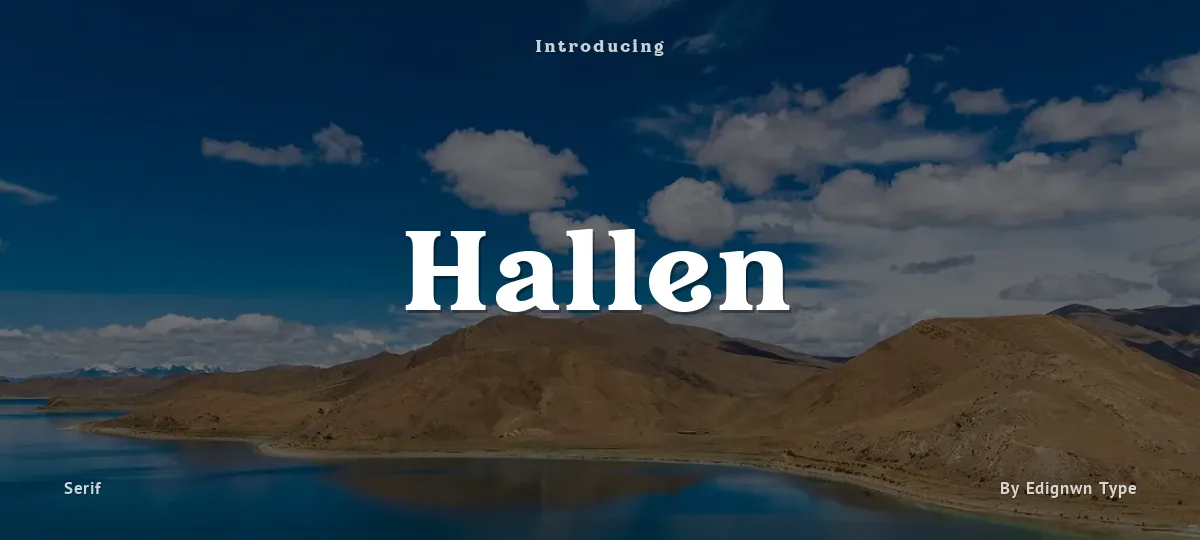 Hallen font preview