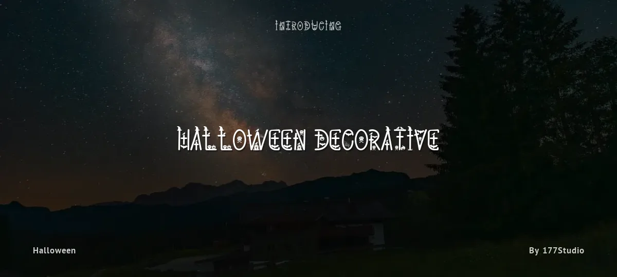 Halloween Decorative font preview