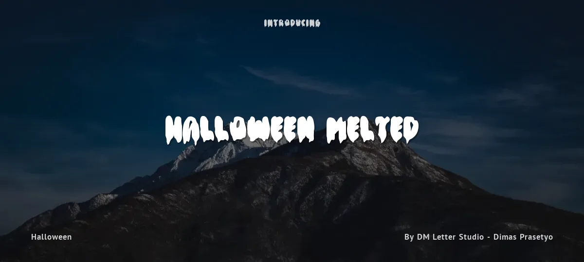 Halloween Melted font preview