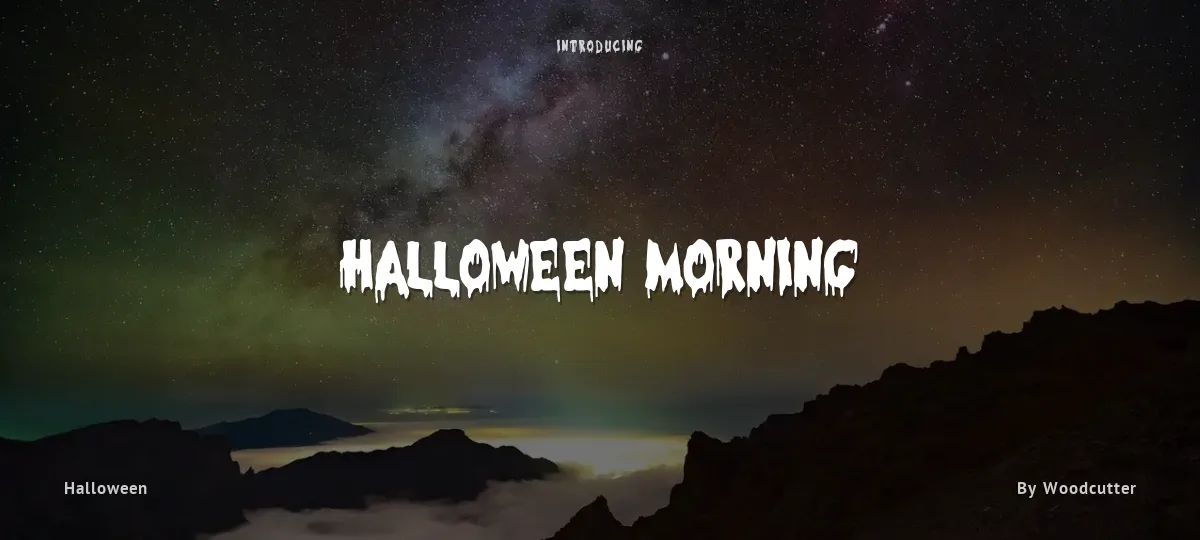 Halloween Morning font preview