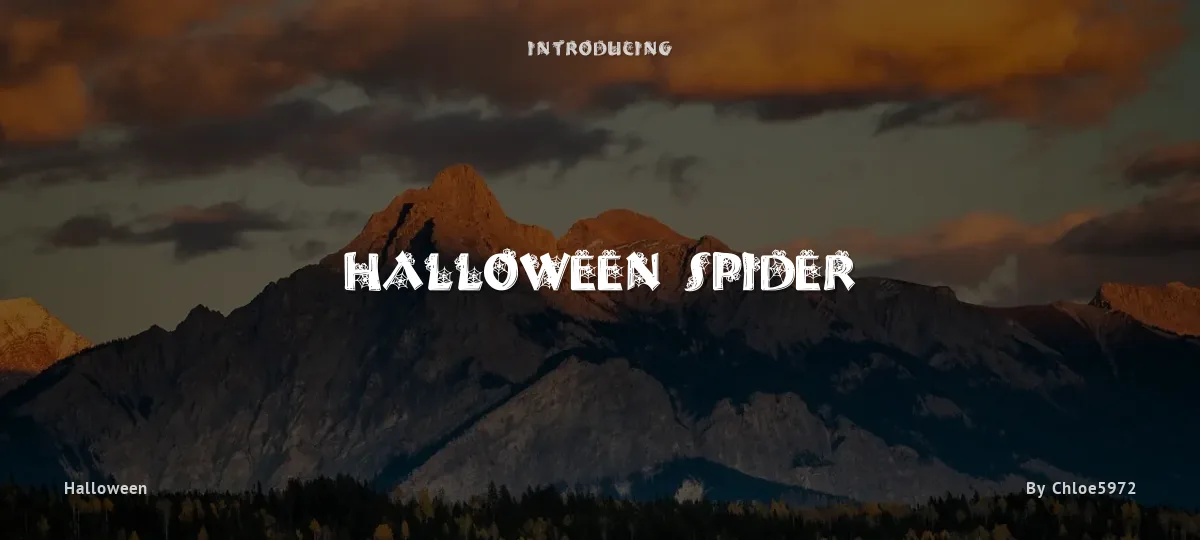 Halloween Spider font preview